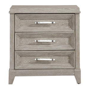 Belmar - 3 Drawer Nightstand - Washed Taupe