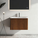 Etna - Striped Bathroom Vanity With Ceramic Sink, Wall Mounted Floating Bathroom Vanity For Modern Bathroom