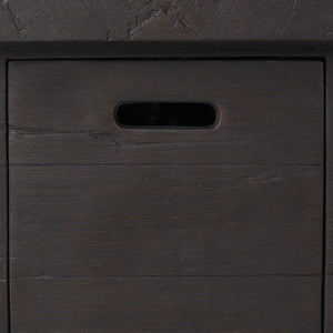 Custer - Rectangular Fire Pit 50, 000 Btu Magnesium Oxide - Brown