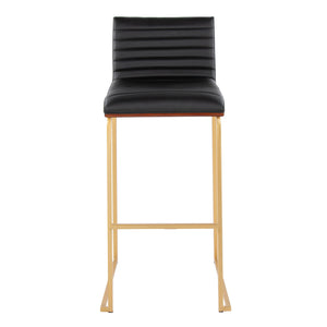 Mason Mara - Contemporary Versatile Desig Fixed Height Barstool (Set of 2)