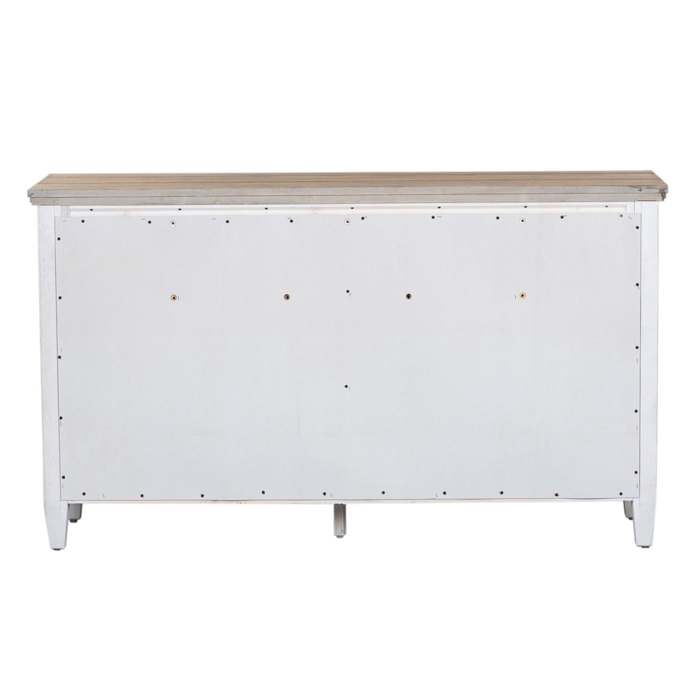 Heartland - 9 Drawer Dresser - Antique White / Tobacco Tops