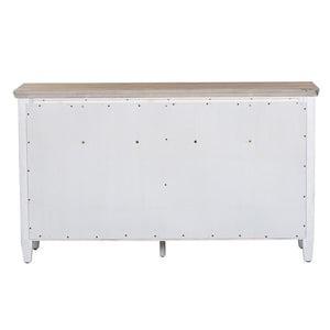 Heartland - 9 Drawer Dresser - Antique White / Tobacco Tops