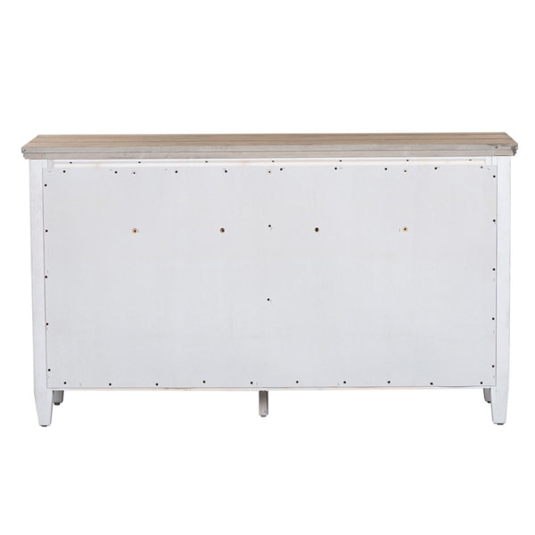 Heartland - 9 Drawer Dresser - Antique White / Tobacco Tops