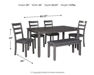 Bridson - RECT DRM Table Set (Set of 6) - Gray