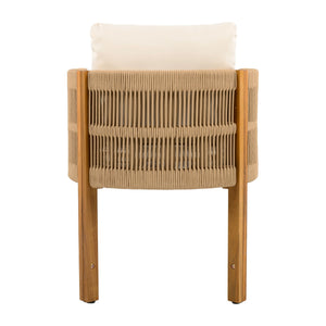 Outdoor Dining Set & Table And Rope Chairs