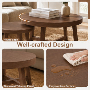 Round Nesting Stackable Tables For Living Room
