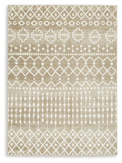 Bunchly - 5' x 7' Rug - Tan / Brown / Cream