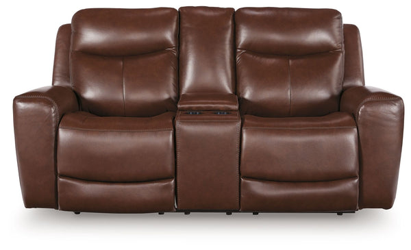 Bexhurst - 2 Pc. - Power Reclining Sofa And Loveseat - Mahogany