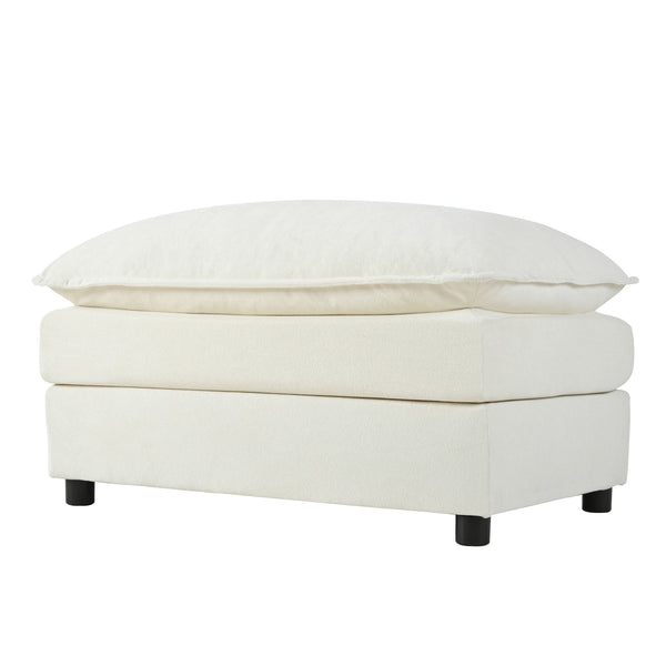 Modern Comfy Deep Seat Modular Sectional Sofa Cloud Couch With Ottoman
