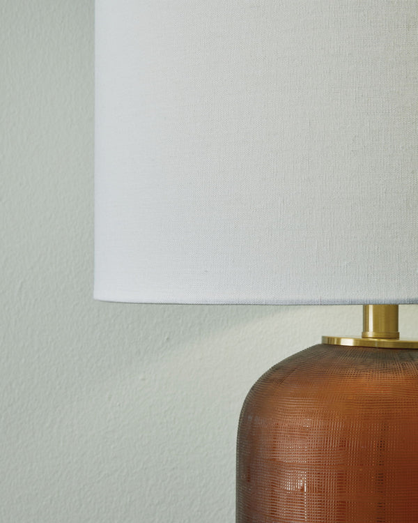 Farberman - Glass Table Lamp - Amber