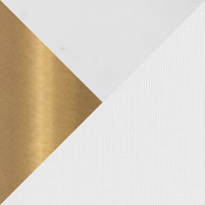 Leslie - Glam / Art Deco Floor Lamp - Gold / White