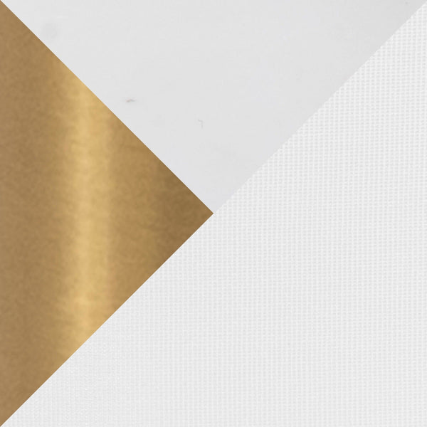 Leslie - Glam / Art Deco Floor Lamp - Gold / White