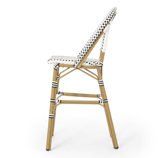Outdoor Pe Rattan French Barstool Set