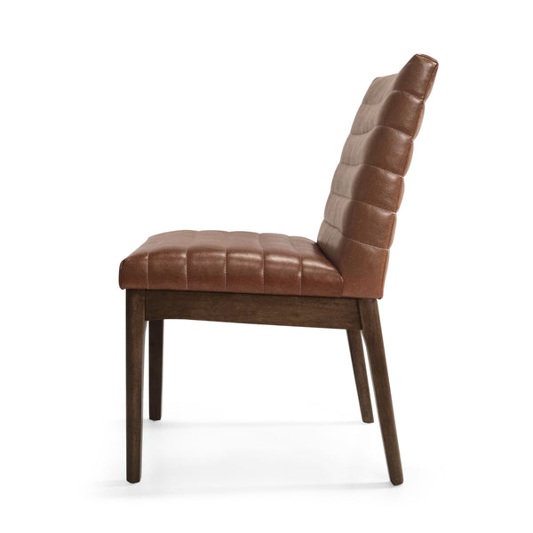 Upholstered Dining Chairs With Rubber Legs (Set of 2)