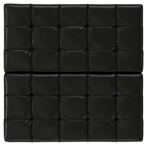 Harrison - Large Square Coffee Table Storage Ottoman - Black