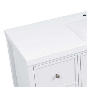 Bathroom Vanity With Separate Sink, Soft Close Doors And 4 Drawers