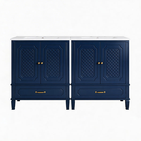 Bathroom Vanity With Sink, Soft Closing Door, Multi Functional Storage