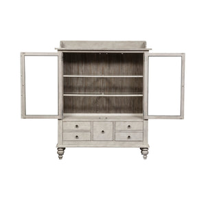 Whitney - Display Cabinet - Antique Linen / Weathered Gray