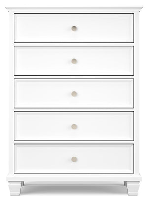Fortman - Five Drawer Chest - White