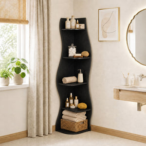 5 Tier S - Shaped Corner Shelf For Living Room
