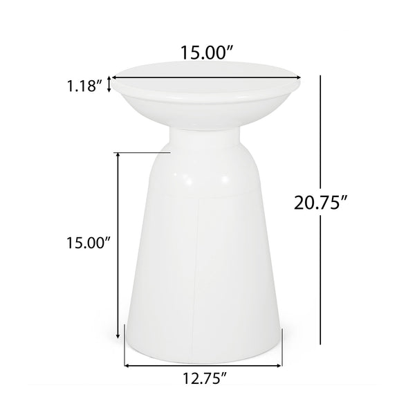 Outdoor Modern Metal End Large Table