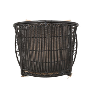 Outdoor Wicker Standing Basket Chair With Cushion