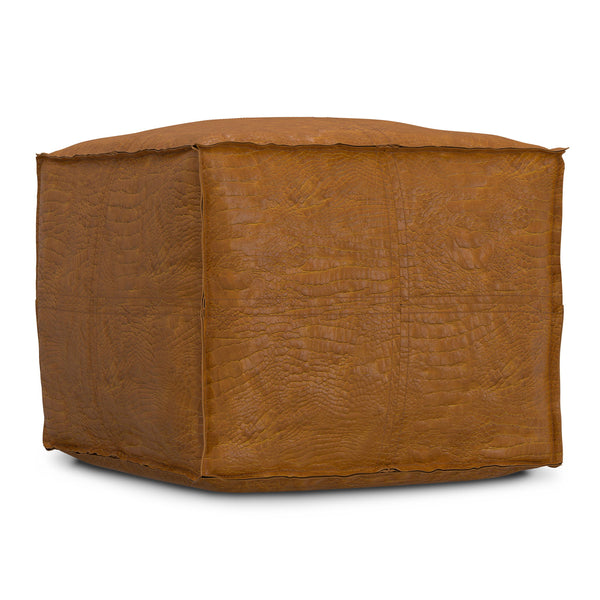 Brody - Square Pouf - Tan
