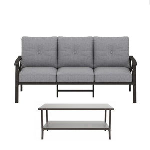 Patio Furniture Set With Coffee Table And Cushions For Backyard