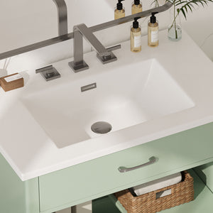 Modern Bathroom Vanity With Tempered Glass Doors