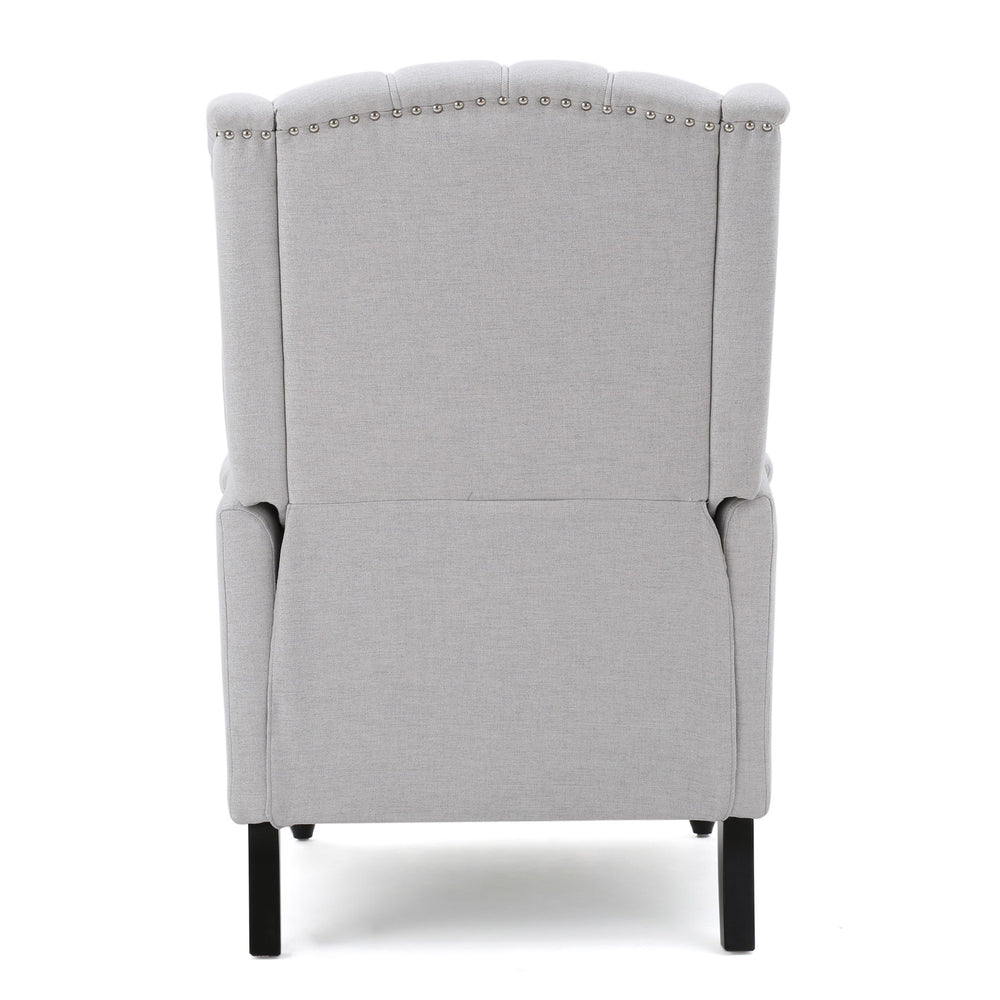 Armchair Recliner With Pushback Mechanism And Wingback Design