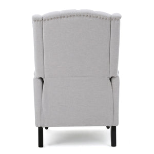 Armchair Recliner With Pushback Mechanism And Wingback Design