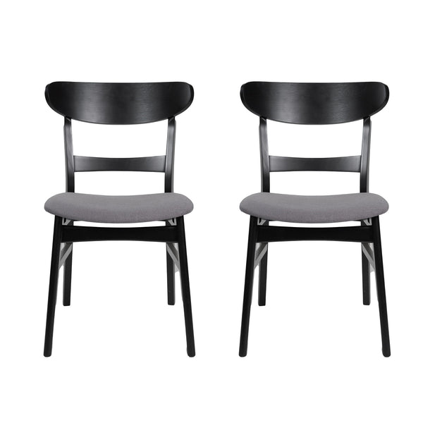 Modern Dining Chair With Upholstered Seat And Wood Frame