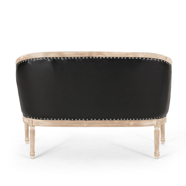French Country Chesterfield Style Tufted Loveseat