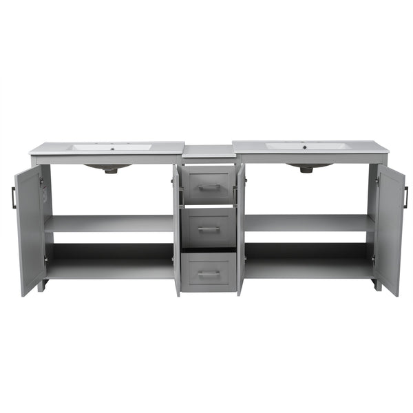 Double Sink Bathroom Vanity With Quartz Countertop