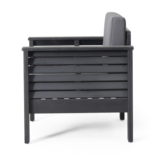Slat Design Club Chairs With Cushions