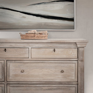 Adelaide - 9 Drawer Dresser - Natural Cream Wash
