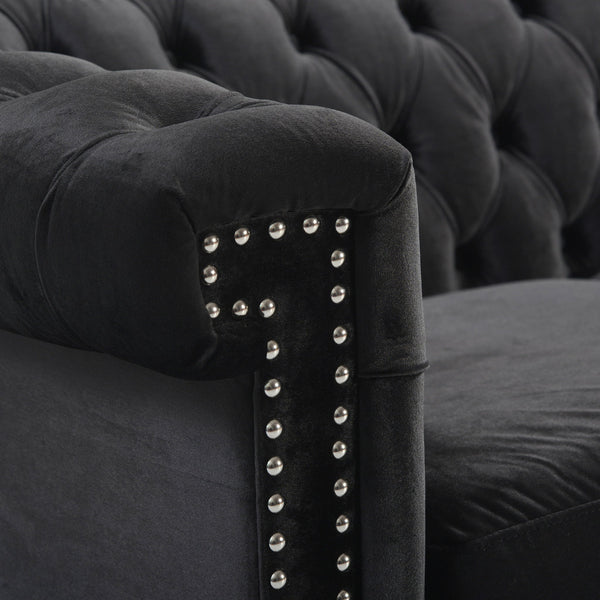 Chesterfield Style 3 Seater Sofa With Deep Button Tufting