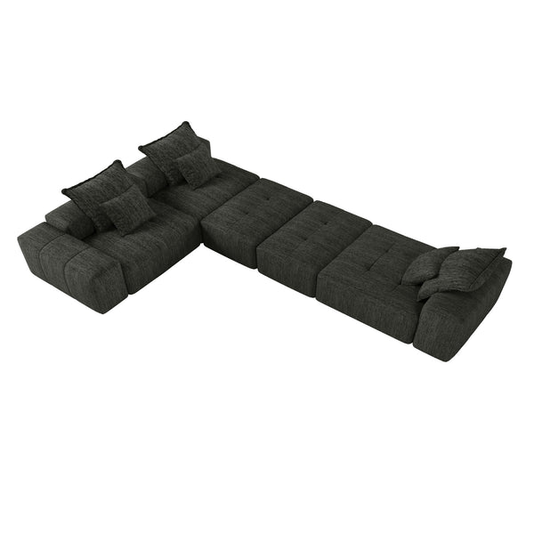 Modern Oversized Diy Combination, Modular Sectional Sofa With Pillows