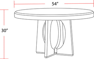 Escape - Round Dining Table - Glazed Natural Oak / Black Metal Trim