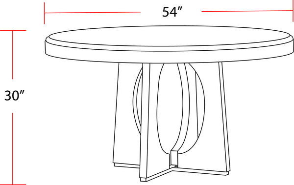 Escape - Round Dining Table - Glazed Natural Oak / Black Metal Trim