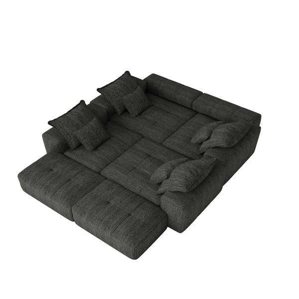 Modern Oversized Diy Combination, Modular Sectional Sofa With Pillows