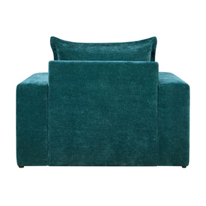 Upholstered Accent Chair With Wide Armrests And Ergonomic Back Support