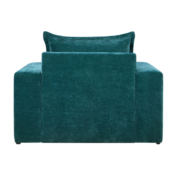 Upholstered Accent Chair With Wide Armrests And Ergonomic Back Support