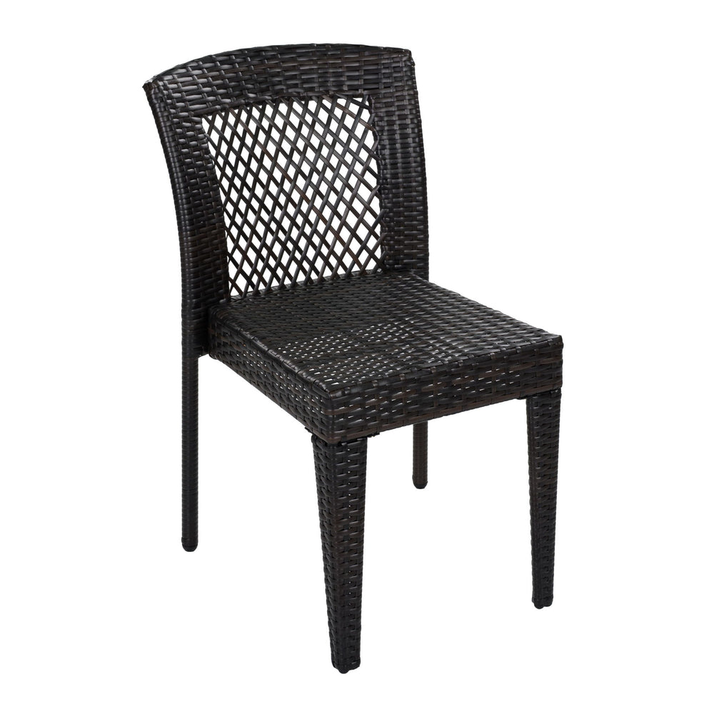 5 Piece Patio Dining Set With Chairs, Outdoor Furniture - Brown Multi / Light Teak
