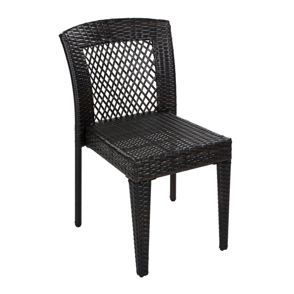 5 Piece Patio Dining Set With Chairs, Outdoor Furniture - Brown Multi / Light Teak