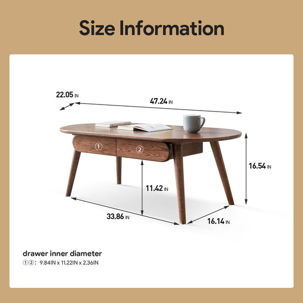 Capsule Centre Low Table With Drawers Coffee Table