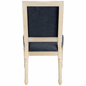 Dining Chairs With Upholstered Square Back (Set of 2)
