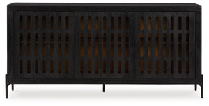Vallisburg - Accent Cabinet - Black / Natural