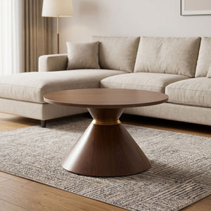 2 Piece Round Coffee Table Set For Living Room