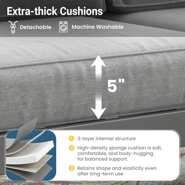 Outdoor Patio Set All-Weather With Thick Cushions